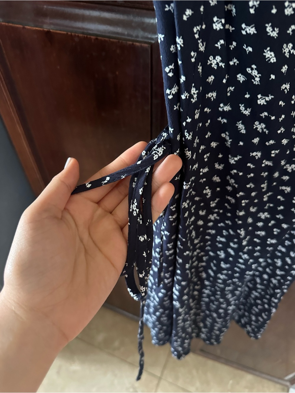 Brandy Melville Inspired Floral Wrap Dress - Picture 4 of 5